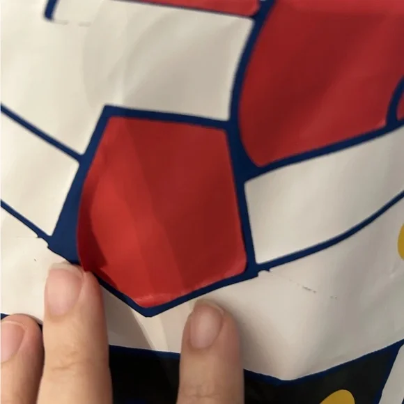 Hello Kitty X atsuko Gundam Sanrio Red Blue Bomber Medium *flaw* Read* - Picture 8 of 11